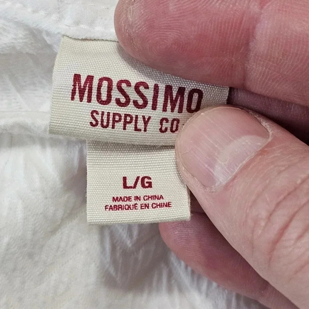 Mossimo Women Large White Chevron Sleeveless Tennis Dress Summer Preppy Casual - Picture 5 of 6